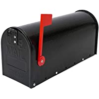 PrimeMatik - Buzón US Mail de Aluminio para Correo Postal Americano Negro